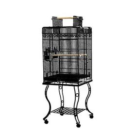 DaYang Siyah 54x54x134 cm Ayaklı Papağan Kafesi