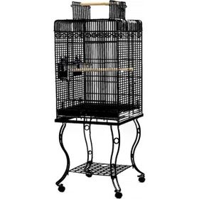 DaYang Siyah 54x54x134 cm Ayaklı Papağan Kafesi