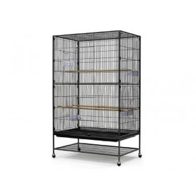 DaYang Tekerlekli Ayak Geniş Siyah 90x58.4x152.4 cm Papağan Kafesi