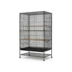 DaYang Tekerlekli Ayak Geniş Siyah 90x58.4x152.4 cm Papağan Kafesi