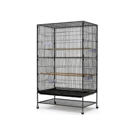 DaYang Tekerlekli Ayak Geniş Siyah 90x58.4x152.4 cm Papağan Kafesi