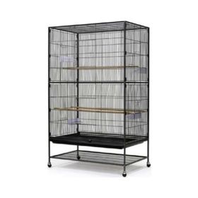 DaYang Tekerlekli Ayak Geniş Siyah 90x58.4x152.4 cm Papağan Kafesi