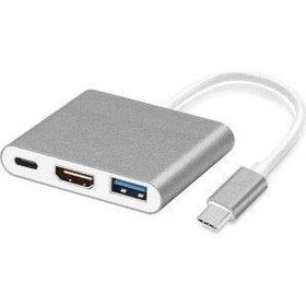 Daytona CF01 Macbook Uyumlu 4K Full HD 1080P Type C To 3 Portlu HDMI USB 3.0 PD Çevirici Hub Adaptör