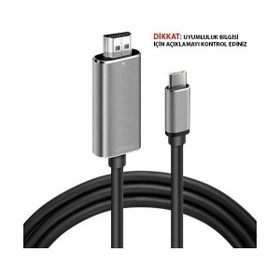 Daytona CH-01 Type-C to 4K Ultra Full HD HDMI Usb-C 2 m Tak Çalıştır Görüntü Aktarım Kablosu