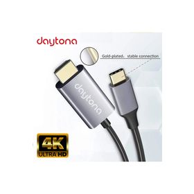 Daytona CH-01 Type-C to 4K Ultra Full HD HDMI Usb-C 2 m Tak Çalıştır Görüntü Aktarım Kablosu