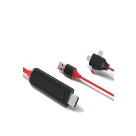 Daytona Combo 3 in 1 Lightning/Micro Usb/Type-C to HDMI IOS Android 1.5 m Görüntü Aktarıcı Kablo