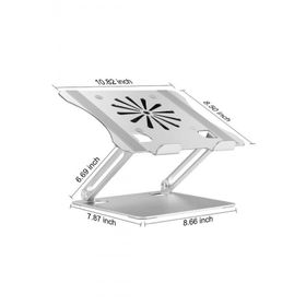 Daytona Dyt-804 Silver Alüminyum USB Fanlı Ayarlanabilir Tablet Standı