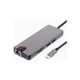 Daytona FC09 Type-c To Hdmı RJ45 Type-C Sd Kart Usb 3.0x 2 Vga Macbook Uyumlu 8 in 1 Çevirici Adaptör