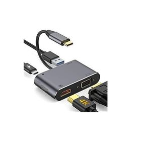 Daytona Fix Fc02 4 in 1 Usb C To Hub PD Hdmi Vga Usb Adaptör