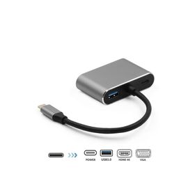 Daytona Fix Fc02 4 in 1 Usb C To Hub PD Hdmi Vga Usb Adaptör