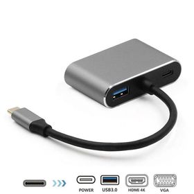 Daytona Fix Fc02 4 in 1 Usb C To Hub PD Hdmi Vga Usb Adaptör