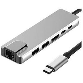 Daytona Fix FC04 6 in 1 Type C to PD Hdmi Usb RJ45 Adaptör
