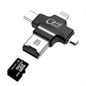 Daytona Hc05 Type-C Lightning Usb-A Micro Sd Tf Siyah Kart Okuyucu Hub