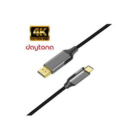 Daytona K-01 Type-C to Display Port DP 4K HD 60 hz 1.8 m Görüntü Aktarım Kablosu