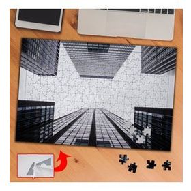 DC5B6 Yerden Gökyüzü Çekimi Bina 240 Parça Puzzle Yapboz Tablo