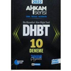 Ddy Yayınları - 2022 DHBT Tüm Adaylar İçin Tamamı Çözümlü 10 Deneme Ahkam Serisi