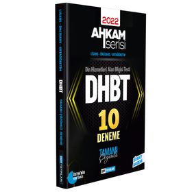Ddy Yayınları - 2022 DHBT Tüm Adaylar İçin Tamamı Çözümlü 10 Deneme Ahkam Serisi
