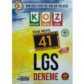 Ddy Yayınları Lgs 8. Sınıf Din Kültürü ve Ahlak Bilgisi Efsanem Koz 41 Deneme
