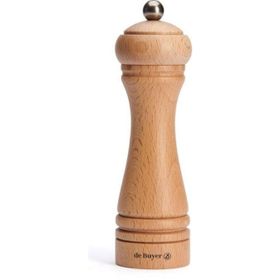 De Buyer 18 cm Naturel Ahşap Baharat Değirmeni