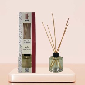 De Parfum Beyaz Sabun Kokulu Dekoratif 120 ml Bambu Çubuklu Oda Kokusu