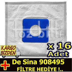 De Sina 908495 16 Adet Süpürge Toz Torbası