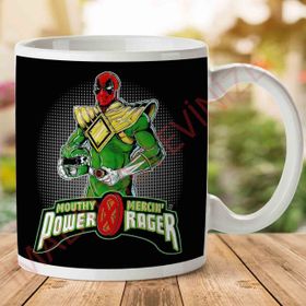 Deadpool Mighty Mercin Green Power Ranger Baskılı Kupa