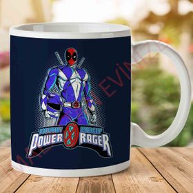 Deadpool Power Rangers Blue Rager Baskılı Kupa