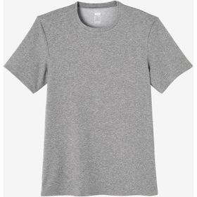 Decathlon 500 Fitness Hafif Antrenman Domyos Erkek Açık Gri Slim Spor T-Shirt
