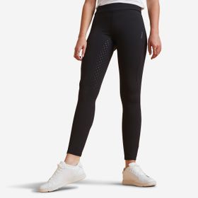 Decathlon 500 Fouganza Siyah Kadın Binici Taytı