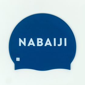 Decathlon 500 Nabaiji Logolu Mavi Silikon Yüzücü Bonesi
