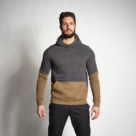 Decathlon 500 Solognac Bej Erkek Kapüşonlu Sweatshirt
