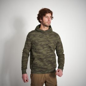 Decathlon 500 Solognac Kamuflaj Desenli Erkek Kapüşonlu Sweatshirt