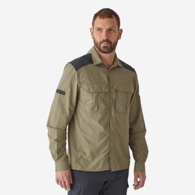 Decathlon 520 Solognac Haki Erkek Uzun Kollu Avcılık Gömleği