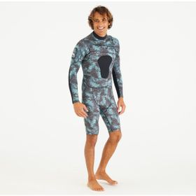 Decathlon 900 2.5 mm Neopren Kamuflaj Desenli Erkek Uzun Kollu Shorty