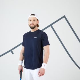 Decathlon Artengo Lacivert Beyaz Dry Rn Erkek Kısa Kollu Tenis T-Shirt