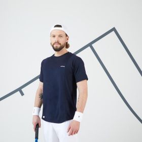 Decathlon Artengo Lacivert Beyaz Dry Rn Erkek Kısa Kollu Tenis T-Shirt