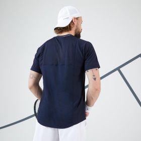 Decathlon Artengo Lacivert Beyaz Dry Rn Erkek Kısa Kollu Tenis T-Shirt