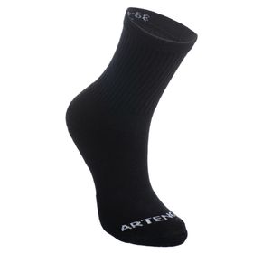 Decathlon Artengo RS 100 Yüksek Konç 3 Çift Siyah Unisex Tenis Çorabı