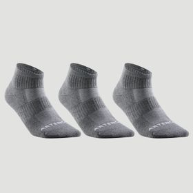 Decathlon Artengo Rs500 Kısa Konç 3 Çift Gri Unisex Tenis Çorabı