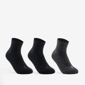 Decathlon Artengo RS500 Siyah Gri 3 Çift Çocuk Orta Boy Konçlu Spor Çorabı