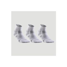 Decathlon Artengo RS560 Orta Boy Konçlu Unisex 3 Çift Beyaz Gri Tenis Çorabı