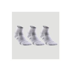 Decathlon Artengo RS560 Orta Boy Konçlu Unisex 3 Çift Beyaz Gri Tenis Çorabı