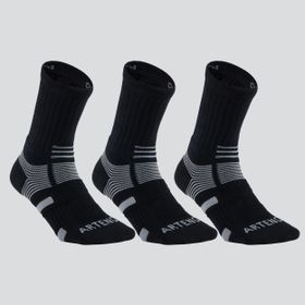 Decathlon Artengo RS560 Uzun Konç Unisex 3 Çift Siyah Gri Tenis Çorabı