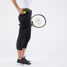Decathlon Artengo Siyah Hip Ball Kadın 3/4 Tenis Taytı