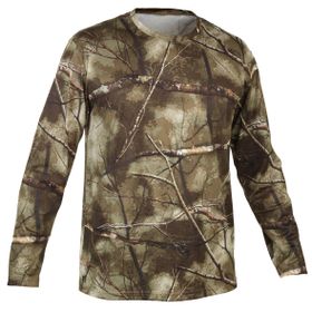 Decathlon Avcılık ve Doğa Gözlemi Treemetic Kamuflaj Desenli 100 Solognac Outdoor Tişört