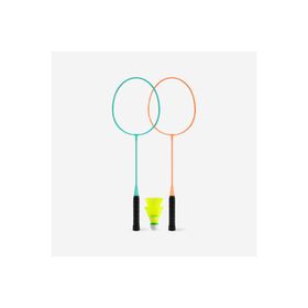 Decathlon BR100 AD Turkuaz Turuncu Yetişkin Badminton Raket Seti