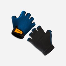 Decathlon Btwin Mavi Çocuk Kısa Parmak Bisiklet Eldiveni