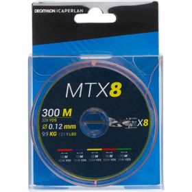 Decathlon Caperlan 300 m 16 100 Çok Renkli MTX8 Deniz Balıkçılığı 8 Bükümlü Örgü Misina