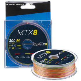 Decathlon Caperlan MTX8 300 m 12 100 Çok Renkli Deniz Balıkçılığı 8 Bükümlü Örgü Misina
