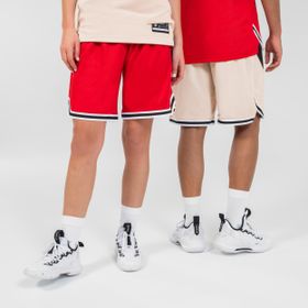Decathlon Çift Yönlü Kırmızı Bej Sh 500 Tarmak Yetişkin Basketbol Şortu